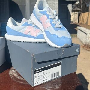 New Balance Light Blue and Pink 237 Sneakers